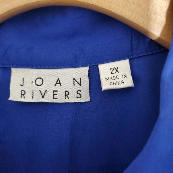 Joan Rivers Women's 3/4 Sleeve Button Front Shirt Reinforced Pockets sz 2X - Picture 6 of 8